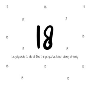 18th Birthday "Legally Able" Card