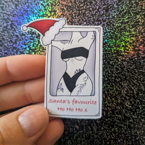 Santa's Favourite Ho Ho Ho X Polaroid Christmas Sticker