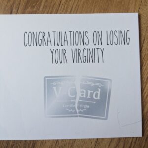 Lost Virginity "V-Card" Card