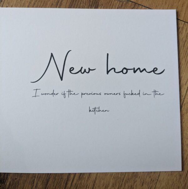 New Home Kitchen Humour Card