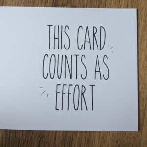 This Card Is Effort Card