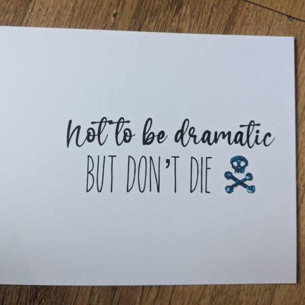 Don't Die Skull Card