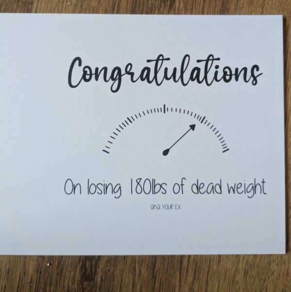 Lost 180lbs Ex Card