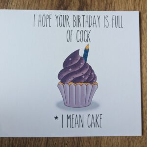 Birthday Full of Cock Card