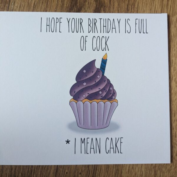 Birthday Full of Cock Card