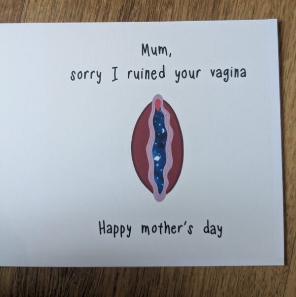 Mum Ruined Vagina Mother's Day Card