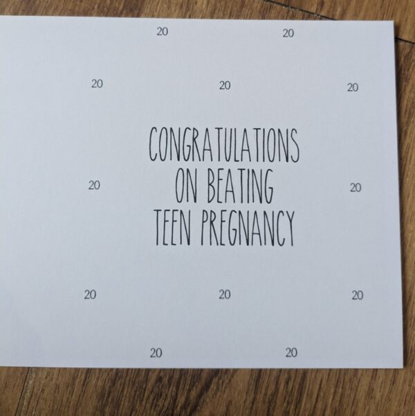 Beat Teen Pregnancy Card