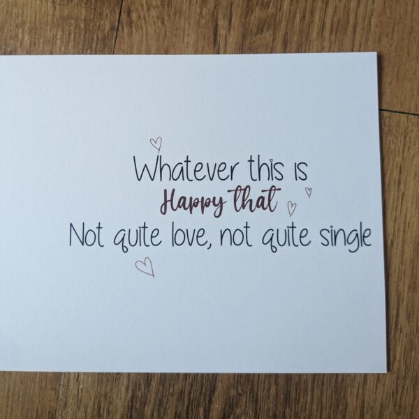 Not Quite Love Single Card